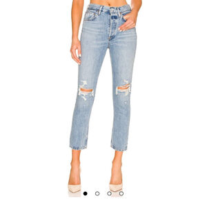 AGOLDE Jeans Size 27 Riley Cropped High Rise Straight Leg Button Fly‎ Organic